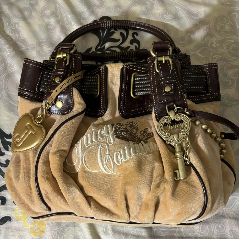 Juicy Couture Brown Leather Daydreamer Scottie Bucket
Bag Vintage Y2K